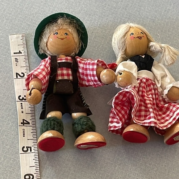 Resi Prosel West Germany Mini Dolls Girl Boy Handcrafted Christmas Wooden - Picture 13 of 14